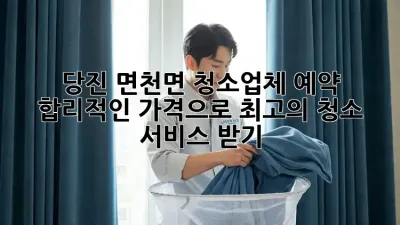 당진 면천면 청소업체 예약: 합리적인 가격으로 최고의 청소 서비스 받기!